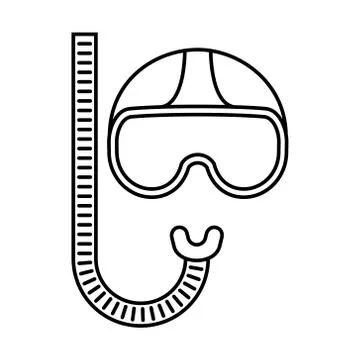 Mask for dive Stock Illustration