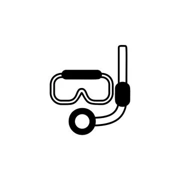 Mask for diving icon, vector, illustration Stock Illustration