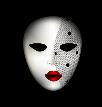 Mask of face and veil Stock Illustration