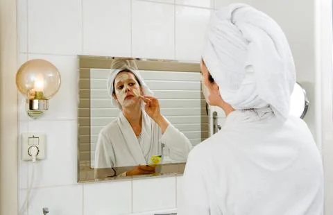 Mask on face Stock Photos