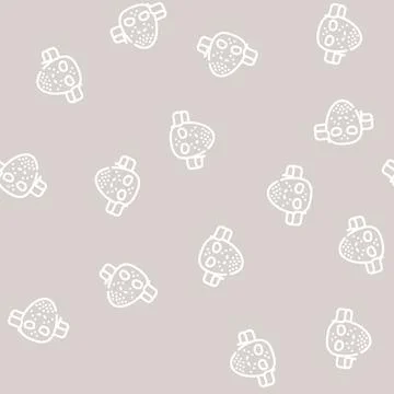 Mask fear line vector seamless pattern Stock Illustration