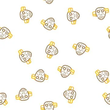 Mask fear vector seamless pattern Stock Illustration