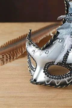 Mask with feather Stock Photos