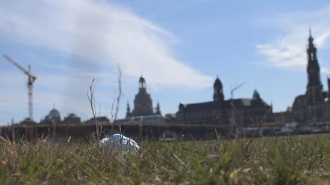 Mask flying towards the camera Stock-Footage 126450170