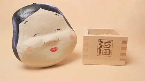 The Mask of Fortune and the Bean-Throwing Festival Stock Footage 327462802