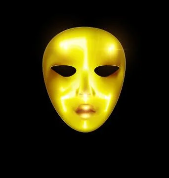 Mask golden face Stock Illustration