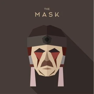 Mask goodies flat style abstraction vector graphics art illustration Stock Illustration