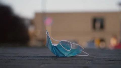 Mask on the ground Stock Footage 172322836