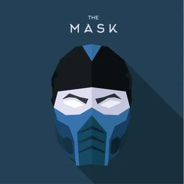 Mask hero into flat style vector graphics art Stock Illustration