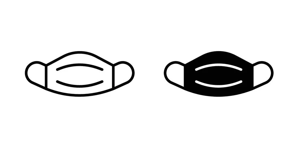 Mask icon for design projects and web UI Stock Illustration