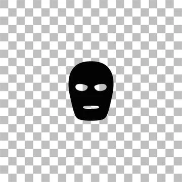 Mask icon flat Stock Illustration