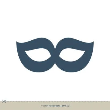 Mask Icon Vector Logo Template Illustration Design. Vector EPS 10. Stock Illustration