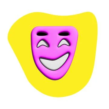 A mask of joy for every day Stock Illustration