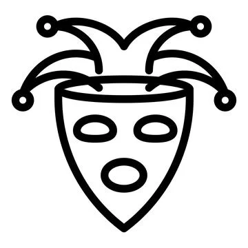 Mask line icon vector illustration isolated on white background Illustration