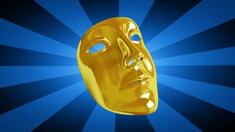 The mask. Looping footage has 4K resolution. 3D Illustration. Stock Footage 116064141