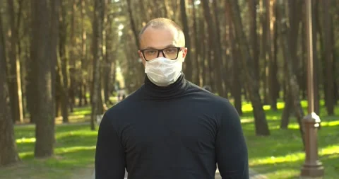 Mask on man Stock Footage 130339050