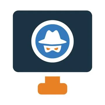 Mask, man, head, computer, software, hacker, computer hacker icon Stock Illustration