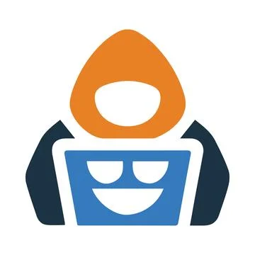 Mask, man, head, computer, software, hacker, computer hacker icon Illustrazione stock