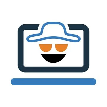 Mask, man, head, computer, software, hacker, computer hacker icon Illustrazione stock