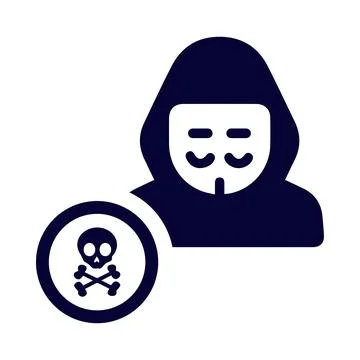 Mask, man, head, computer, software, hacker, computer hacker icon Stock Illustration