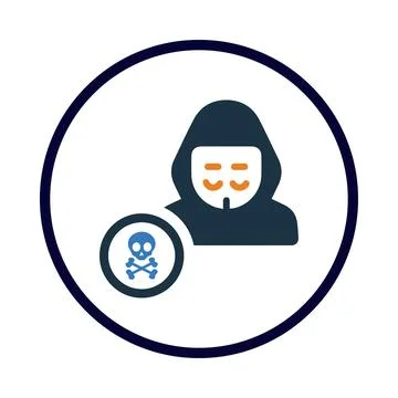 Mask, man, head, computer, software, hacker, computer hacker icon イラスト素材