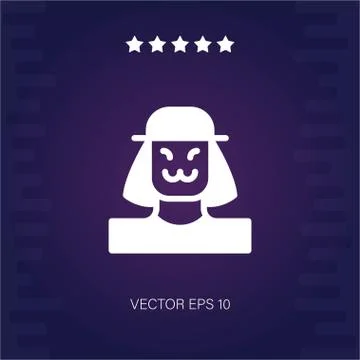 Mask man vector icon Stock Illustration
