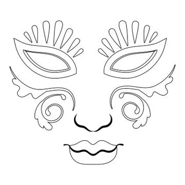 Mask mardi gras Stock-Illustration