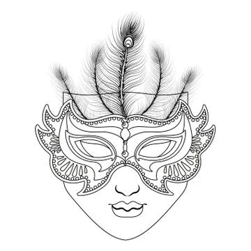 Mask mardi gras Stock-Illustration