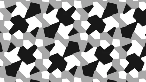 Mask of Multiple Tiers of Complex Polygons Merging Stock-Footage 139738588