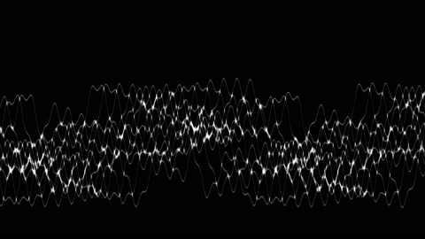 Mask of Noisy Waveform Patterns Overlayed Stock Footage 139717378