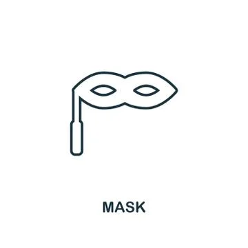 Mask outline icon. Simple element illustration. Mask icon symbol design from Stock Illustration