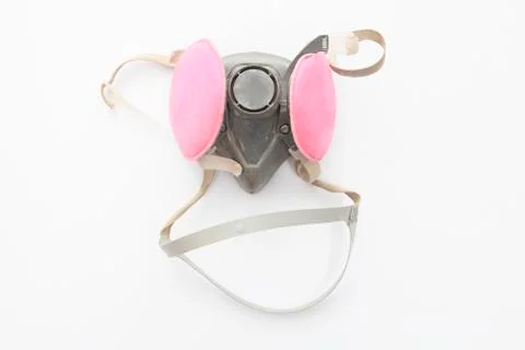 A mask over a studio white background 스톡 사진