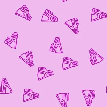 Mask paintball game line vector seamless pattern Stock Illustration