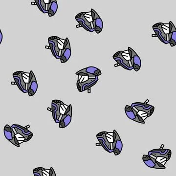 Mask paintball game vector seamless pattern 스톡 일러스트