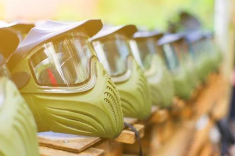 Mask for paintball Stock Photos