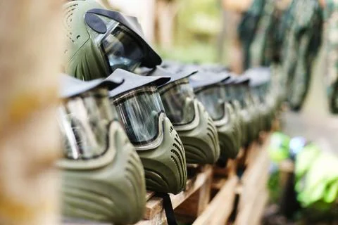 Mask for paintball Stock Photos