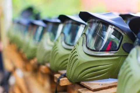 Mask for paintball Stock Photos