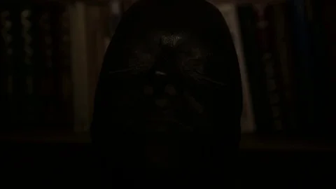 The mask of plaster close-up.ull hd video Stock Footage 71996726