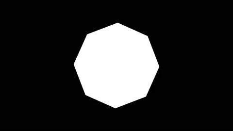 Mask of Polygonal Shape Changing Number of Sides From Play Button Up Stock Footage 143137993