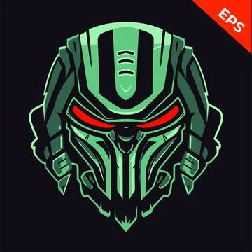 Mask predator vector, predator alien. Isolated vector sign symbol, t-shirt print Stock Illustration