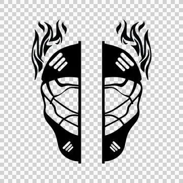 Mask With Protective And Graphics In Black Stock Illustration