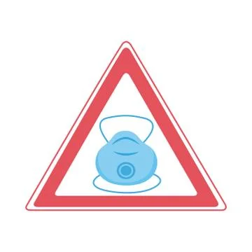 Mask required label triangular stamp with face mask Stock Illustration