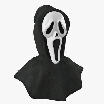 Mask scream with hood ~ 3D Model #91479600 | Pond5