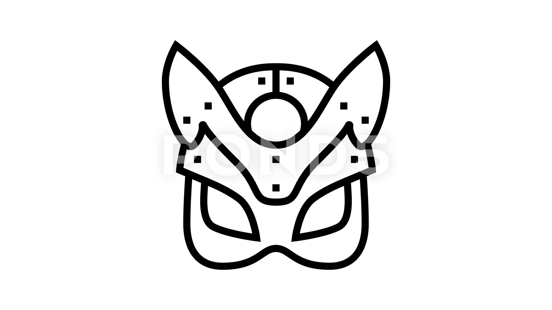 mask sex toy line icon animation