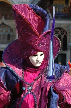 Mask at st. mark's square during the carnival of venice,italy Stock Photos
