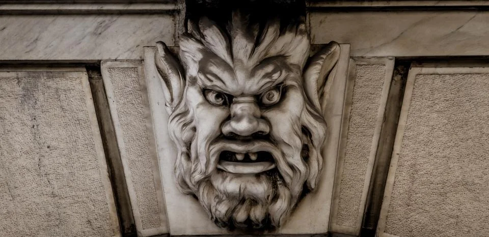 Mask of stone Stock Photos