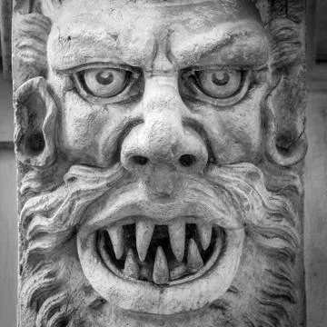 Mask of stone Stock Photos