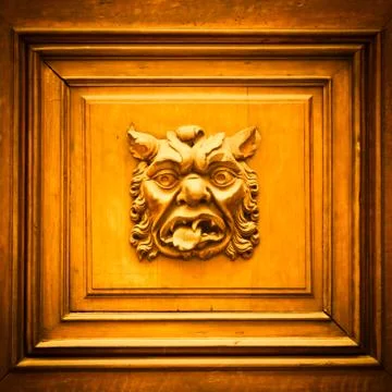 Mask of stone Foto stock