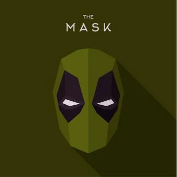 Mask-style flat abstract character quality illustration Stock Illustration