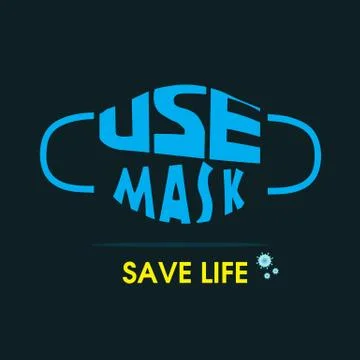 Mask typography use mask Stock Illustration